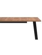 Стол кухонный деревянный раздвижной «Кортни», 1170(1570)×770×750 мм, цвет дуб крафт золотой/чёрный матовый  (артикул 10998132)  большой выбор товаров оптом и в розницу по низким ценам с доставкой