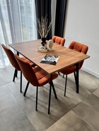 Стол кухонный деревянный раздвижной «Кортни», 1170(1570)×770×750 мм, цвет дуб крафт золотой/чёрный матовый  (артикул 10998132)  большой выбор товаров оптом и в розницу по низким ценам с доставкой