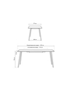 Стол кухонный деревянный раздвижной «Кортни», 1170(1570)×770×750 мм, цвет дуб крафт золотой/чёрный матовый  (артикул 10998132)  большой выбор товаров оптом и в розницу по низким ценам с доставкой