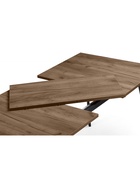 Стол кухонный деревянный раздвижной «Кортни», 1170(1570)×770×750 мм, цвет дуб крафт табачный/чёрный матовый  (артикул 10998133)  большой выбор товаров оптом и в розницу по низким ценам с доставкой