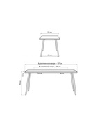 Стол кухонный деревянный раздвижной «Кортни», 1170(1570)×770×750 мм, цвет дуб крафт табачный/чёрный матовый  (артикул 10998133)  большой выбор товаров оптом и в розницу по низким ценам с доставкой