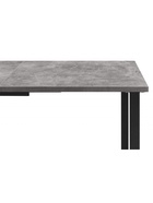 Стол кухонный деревянный раздвижной «Лиман», 1170(1570)×770×750 мм, цвет бетон светлый/чёрный матовый  (артикул 10998134)  большой выбор товаров оптом и в розницу по низким ценам с доставкой