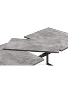 Стол кухонный деревянный раздвижной «Лиман», 1170(1570)×770×750 мм, цвет бетон светлый/чёрный матовый  (артикул 10998134)  большой выбор товаров оптом и в розницу по низким ценам с доставкой