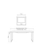 Стол кухонный деревянный раздвижной «Лиман», 1170(1570)×770×750 мм, цвет бетон светлый/чёрный матовый  (артикул 10998134)  большой выбор товаров оптом и в розницу по низким ценам с доставкой