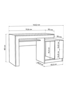 Стол компьютерный Модена белый / дуб вотан - фото 121986707