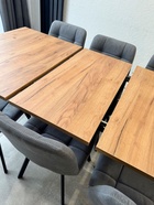 Стол кухонный деревянный раздвижной «Лиман», 1170(1570)×770×750 мм, цвет дуб крафт золотой/чёрный матовый  (артикул 10998137)  большой выбор товаров оптом и в розницу по низким ценам с доставкой