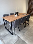 Стол кухонный деревянный раздвижной «Лиман», 1170(1570)×770×750 мм, цвет дуб крафт золотой/чёрный матовый  (артикул 10998137)  большой выбор товаров оптом и в розницу по низким ценам с доставкой