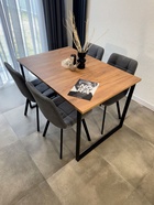 Стол кухонный деревянный раздвижной «Лиман», 1170(1570)×770×750 мм, цвет дуб крафт золотой/чёрный матовый  (артикул 10998137)  большой выбор товаров оптом и в розницу по низким ценам с доставкой