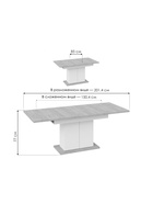Стол на тумбе кухонный раздвижной «Детройт Тип 1», 1504(2014)×850×770 мм, цвет белый/дуб крафт золотой  (артикул 10998138)  большой выбор товаров оптом и в розницу по низким ценам с доставкой
