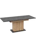 Стол на тумбе кухонный раздвижной «Детройт Тип 1», 1504(2014)×850×770 мм, цвет дуб крафт золотой/ателье тёмное  (артикул 10998139)  большой выбор товаров оптом и в розницу по низким ценам с доставкой