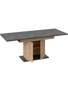 Стол на тумбе кухонный раздвижной «Детройт Тип 1», 1504(2014)×850×770 мм, цвет дуб крафт золотой/ателье тёмное  (артикул 10998139)  большой выбор товаров оптом и в розницу по низким ценам с доставкой