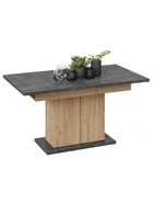 Стол на тумбе кухонный раздвижной «Детройт Тип 1», 1504(2014)×850×770 мм, цвет дуб крафт золотой/ателье тёмное  (артикул 10998139)  большой выбор товаров оптом и в розницу по низким ценам с доставкой