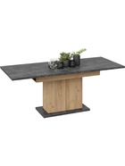 Стол на тумбе кухонный раздвижной «Детройт Тип 1», 1504(2014)×850×770 мм, цвет дуб крафт золотой/ателье тёмное  (артикул 10998139)  большой выбор товаров оптом и в розницу по низким ценам с доставкой