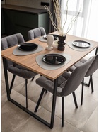 Стол кухонный деревянный «Лиман», 1170×770×750 мм, цвет дуб крафт золотой/чёрный матовый  (артикул 10998151)  большой выбор товаров оптом и в розницу по низким ценам с доставкой