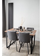 Стол кухонный деревянный «Лиман», 1170×770×750 мм, цвет дуб крафт табачный/чёрный матовый  (артикул 10998152)  большой выбор товаров оптом и в розницу по низким ценам с доставкой