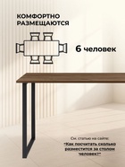 Стол кухонный деревянный «Лиман», 1170×770×750 мм, цвет дуб крафт табачный/чёрный матовый  (артикул 10998152)  большой выбор товаров оптом и в розницу по низким ценам с доставкой