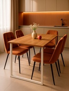 Стол кухонный деревянный «Лиман», 1400×800×750 мм, цвет дуб крафт золотой/белый матовый  (артикул 10998154)  большой выбор товаров оптом и в розницу по низким ценам с доставкой