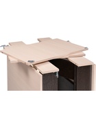 Стол-книжка «Клотилд», 800(2285)×750 мм, цвет венге/дуб молочный  (артикул 10998155)  большой выбор товаров оптом и в розницу по низким ценам с доставкой