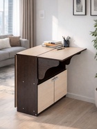 Стол-книжка «Симоне», 855(1390)×755 мм, цвет венге/дуб молочный  (артикул 10998156)  большой выбор товаров оптом и в розницу по низким ценам с доставкой