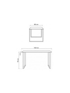 Стол кухонный деревянный «Лиман», 1400×800×750 мм, цвет бетон светлый/чёрный матовый  (артикул 10998157)  большой выбор товаров оптом и в розницу по низким ценам с доставкой