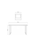 Стол кухонный деревянный «Лиман», 1400×800×750 мм, цвет дуб крафт золотой/чёрный матовый  (артикул 10998158)  большой выбор товаров оптом и в розницу по низким ценам с доставкой