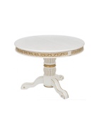 Стол кухонный деревянный раздвижной «Лорд», 1100(1600)×1100×790 мм, цвет молочный/патина золото  (артикул 10998161)  большой выбор товаров оптом и в розницу по низким ценам с доставкой