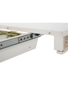 Стол кухонный деревянный раздвижной «Лорд», 1100(1600)×1100×790 мм, цвет молочный/патина золото  (артикул 10998161)  большой выбор товаров оптом и в розницу по низким ценам с доставкой