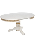 Стол кухонный деревянный раздвижной «Лорд», 1100(1600)×1100×790 мм, цвет молочный/патина золото  (артикул 10998161)  большой выбор товаров оптом и в розницу по низким ценам с доставкой