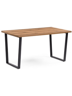 Стол кухонный деревянный «Лота Лофт», 1400×800×750 мм, цвет дуб крафт табачный/чёрный матовый