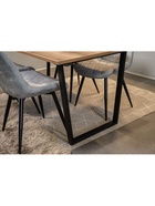 Стол кухонный деревянный «Лота Лофт», 1400×800×750 мм, цвет дуб крафт табачный/чёрный матовый  (артикул 10998163)  большой выбор товаров оптом и в розницу по низким ценам с доставкой