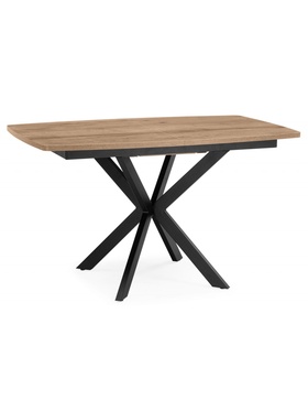 Стол кухонный деревянный раздвижной «Палу», 1300(1700)×800×750 мм, цвет дуб веллингтон/чёрный