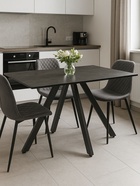 Стол кухонный деревянный раздвижной «Райн», 1160(1600)×770×770 мм, цвет малави/серый  (артикул 10998175)  большой выбор товаров оптом и в розницу по низким ценам с доставкой