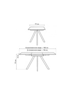 Стол кухонный деревянный раздвижной «Райн», 1160(1600)×770×770 мм, цвет малави/серый  (артикул 10998175)  большой выбор товаров оптом и в розницу по низким ценам с доставкой