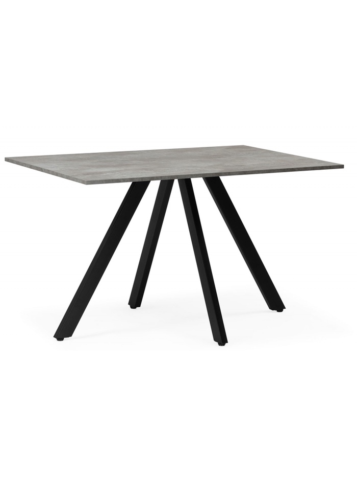 Стол кухонный деревянный раздвижной «Райн», 1160(1600)×770×770 мм, цвет цемент/чёрный