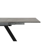 Стол кухонный деревянный раздвижной «Райн», 1160(1600)×770×770 мм, цвет цемент/чёрный  (артикул 10998176)  большой выбор товаров оптом и в розницу по низким ценам с доставкой