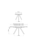 Стол кухонный деревянный раздвижной «Райн 32», 1160(1600)×770×770 мм, цвет малави/медь  (артикул 10998178)  большой выбор товаров оптом и в розницу по низким ценам с доставкой
