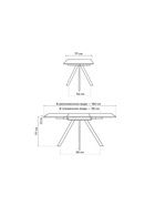 Стол кухонный деревянный раздвижной «Райн 32», 1160(1600)×770×770 мм, цвет цемент/чёрный  (артикул 10998181)  большой выбор товаров оптом и в розницу по низким ценам с доставкой