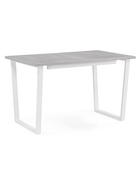 Стол кухонный деревянный раздвижной «Лота Лофт», 1200(1600)×750×750 мм, цвет бетон светлый/белый матовый  (артикул 10998182)  большой выбор товаров оптом и в розницу по низким ценам с доставкой