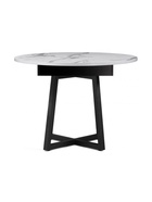 Стол кухонный деревянный раздвижной «Регна», 1000(1300)×1000×750 мм, цвет чёрный/белый  (артикул 10998184)  большой выбор товаров оптом и в розницу по низким ценам с доставкой