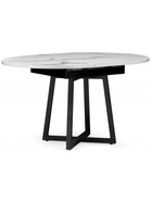 Стол кухонный деревянный раздвижной «Регна», 1000(1300)×1000×750 мм, цвет чёрный/белый  (артикул 10998184)  большой выбор товаров оптом и в розницу по низким ценам с доставкой