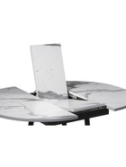 Стол кухонный деревянный раздвижной «Регна», 1000(1300)×1000×750 мм, цвет чёрный/белый  (артикул 10998184)  большой выбор товаров оптом и в розницу по низким ценам с доставкой