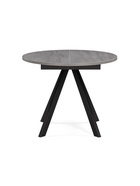 Стол кухонный деревянный раздвижной «Трейси», 900(1200)×900×750 мм, цвет бетон/чёрный  (артикул 10998186)  большой выбор товаров оптом и в розницу по низким ценам с доставкой