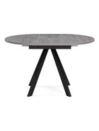 Стол кухонный деревянный раздвижной «Трейси», 900(1200)×900×750 мм, цвет бетон/чёрный  (артикул 10998186)  большой выбор товаров оптом и в розницу по низким ценам с доставкой