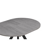 Стол кухонный деревянный раздвижной «Трейси», 900(1200)×900×750 мм, цвет бетон/чёрный  (артикул 10998186)  большой выбор товаров оптом и в розницу по низким ценам с доставкой