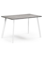 Стол кухонный деревянный «Тринити Лофт», 1400×800×760 мм, цвет бетон светлый/белый матовый  (артикул 10998189)  большой выбор товаров оптом и в розницу по низким ценам с доставкой