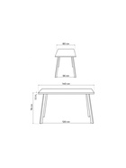 Стол кухонный деревянный «Тринити Лофт», 1400×800×760 мм, цвет бетон светлый/белый матовый  (артикул 10998189)  большой выбор товаров оптом и в розницу по низким ценам с доставкой