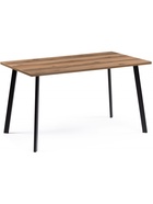 Стол кухонный деревянный «Тринити Лофт», 1400×800×760 мм, цвет дуб крафт табачный/чёрный матовый  (артикул 10998192)  большой выбор товаров оптом и в розницу по низким ценам с доставкой