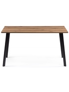 Стол кухонный деревянный «Тринити Лофт», 1400×800×760 мм, цвет дуб крафт табачный/чёрный матовый  (артикул 10998192)  большой выбор товаров оптом и в розницу по низким ценам с доставкой