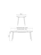 Стол кухонный деревянный раздвижной «Турин», 800(1600)×800×740 мм, цвет орех - Фото 2