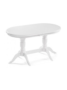 Стол кухонный деревянный овальный раздвижной «Эритрин», 1400(1800)×800×770 мм, цвет белый  (артикул 10998202)  большой выбор товаров оптом и в розницу по низким ценам с доставкой